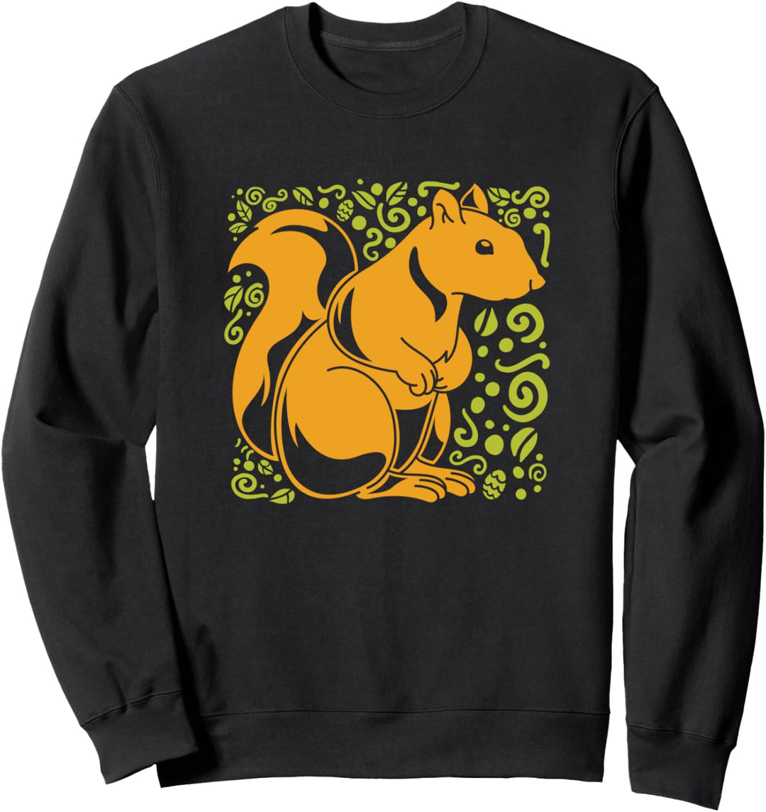 Wald Tier Waldbewohner Tierfreund Tiermotiv Eichhörnchen Sweatshirt