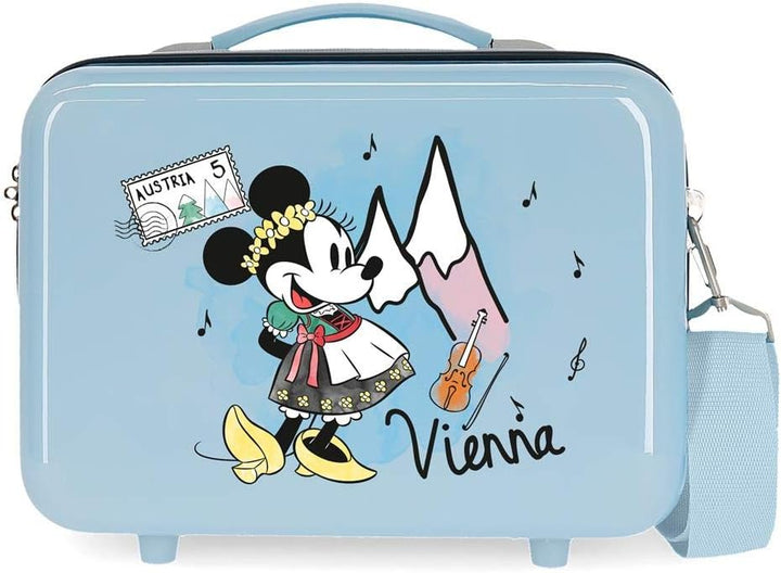 Disney Minnie Let´S Travel Kulturbeutel, anpassbar, Blau, 29 x 21 x 15 cm, starr, ABS 9,14 l Blau Vi