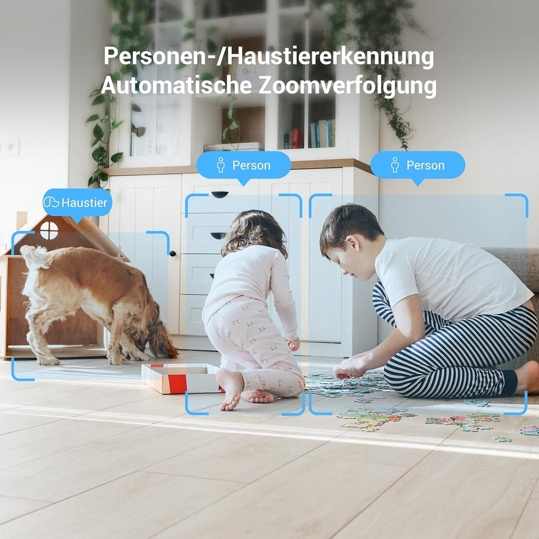 EZVIZ 4K Überwachungskamera innen, WLAN Kamera mit Personen-/Haustier-/Geräuscherkennung, automatisc