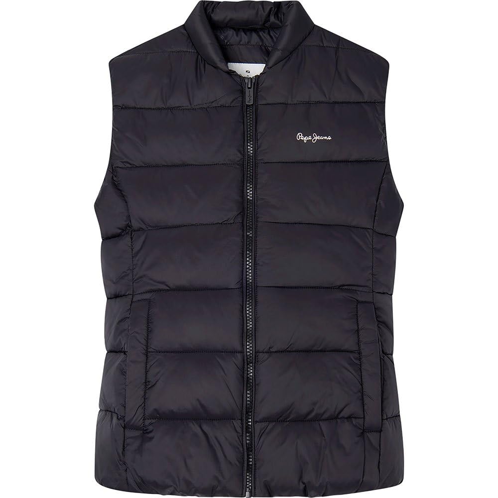 Pepe Jeans Mädchen Simone Vest Waistcoat 12 Jahre Black (Black), 12 Jahre Black (Black)