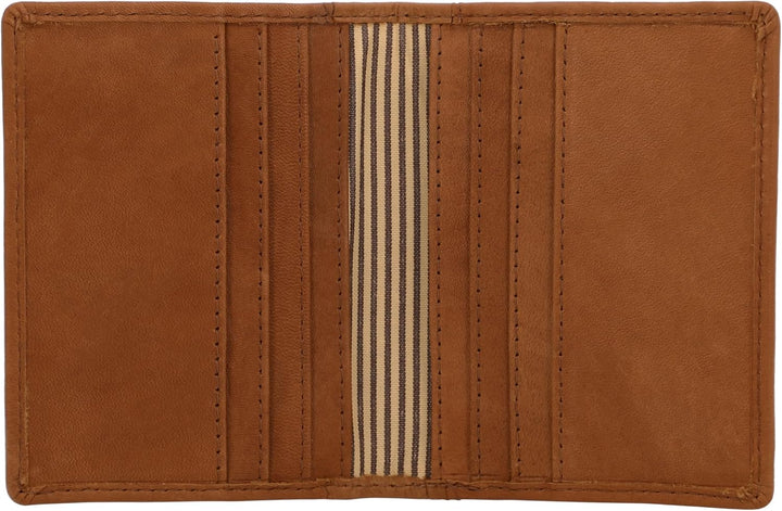 Gusti Kartenhalter Leder - Hal RFID Kartenhülle RFID Schutz Kartenetui Brieftasche Portemonnaie Brau