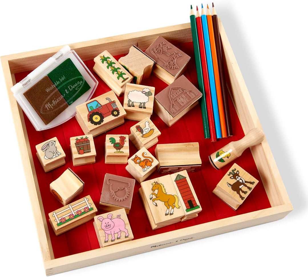 Melissa & Doug Stamp A Scene Farm | Arts & Crafts | Stamp Sets & Stencils | 4+ | Gift for Boy or Gir