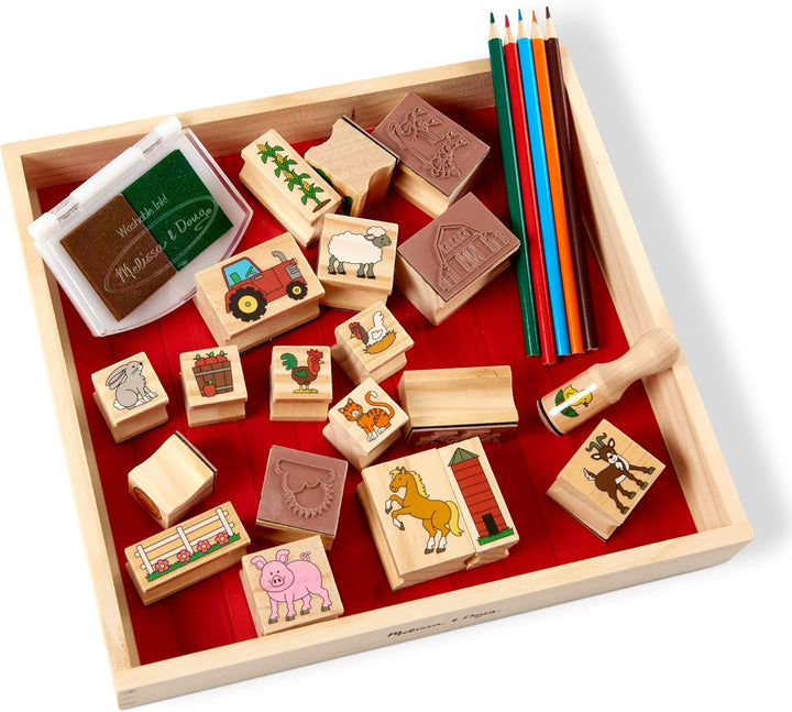 Melissa & Doug Stamp A Scene Farm | Arts & Crafts | Stamp Sets & Stencils | 4+ | Gift for Boy or Gir