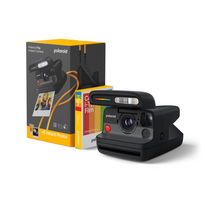 Polaroid FLIP - Pack Sofortbildkamera Schwarz + Farbfilm (16 Fotos)