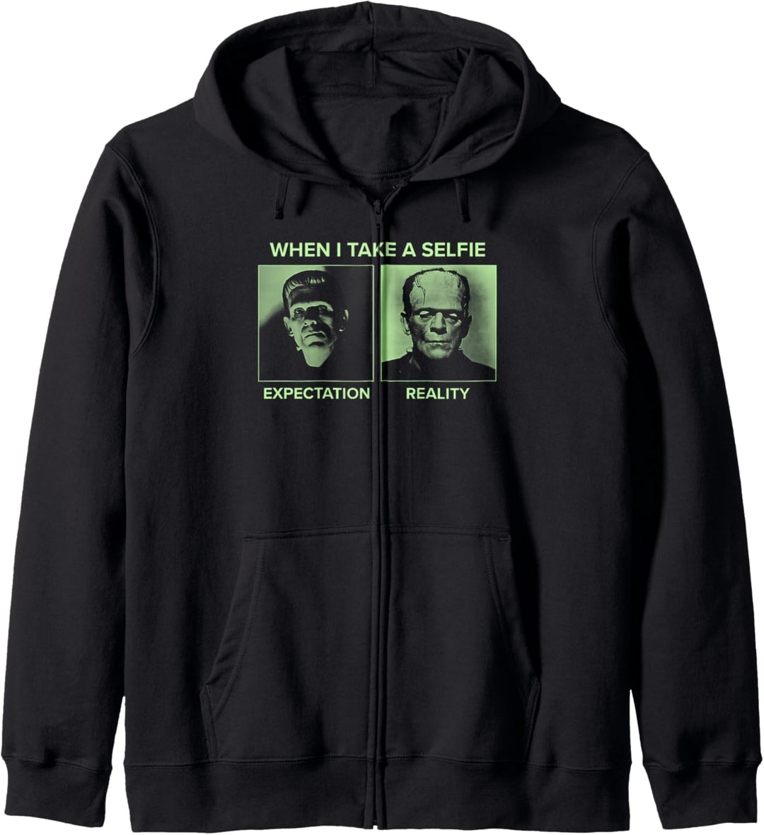 Universal Monsters Frankenstein Expectation VS Reality Meme Kapuzenjacke