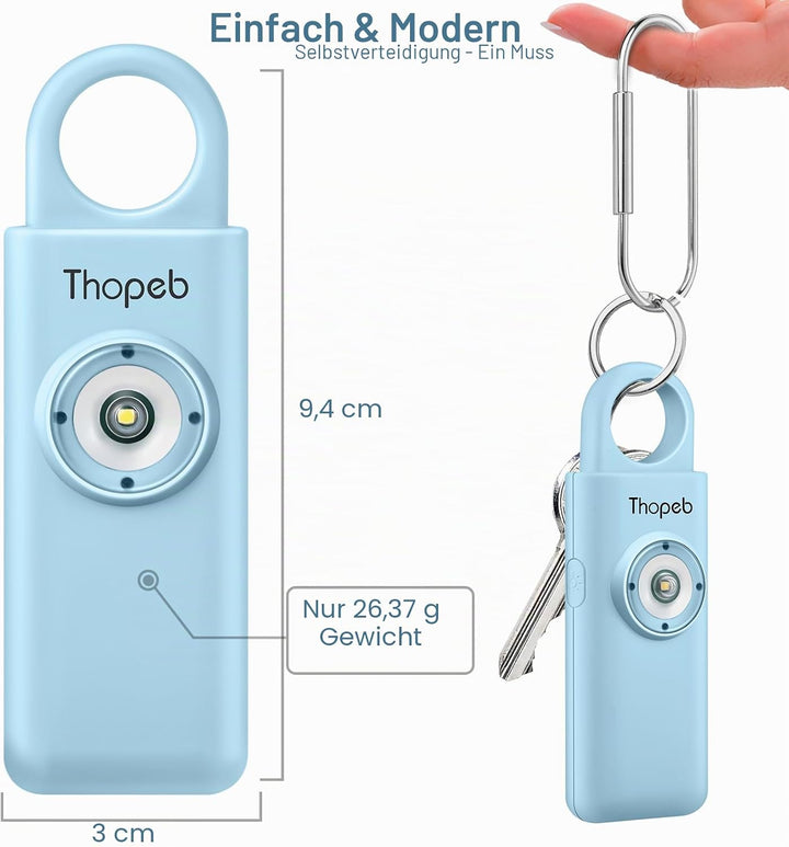 Thopeb® Persönlicher Birdie-Sicherheitsalarm-Schlüsselanhänger für Damen, für Selbstverteidigung, 13