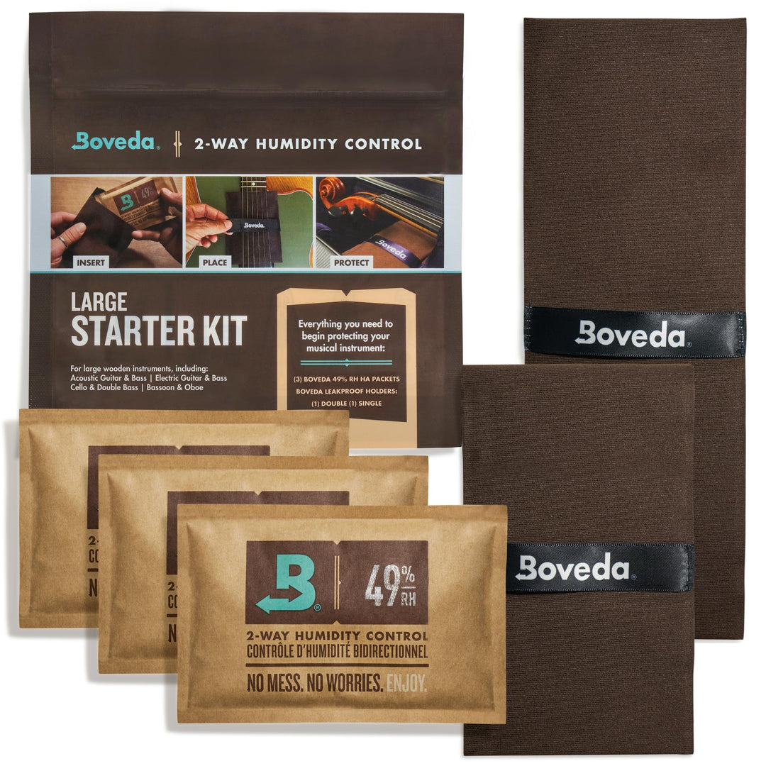 Boveda Musik-Starter-Set – (3) 49% RH Standard-Boveda – ideale Zwei-Wege-Feuchtigkeitskontrolle für