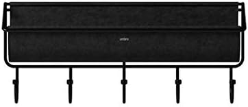 Umbra Hammock Wandablage mit Haken, Stoff, Schwarz, 41.5 x 18 x 8.5 cm, Schwarz