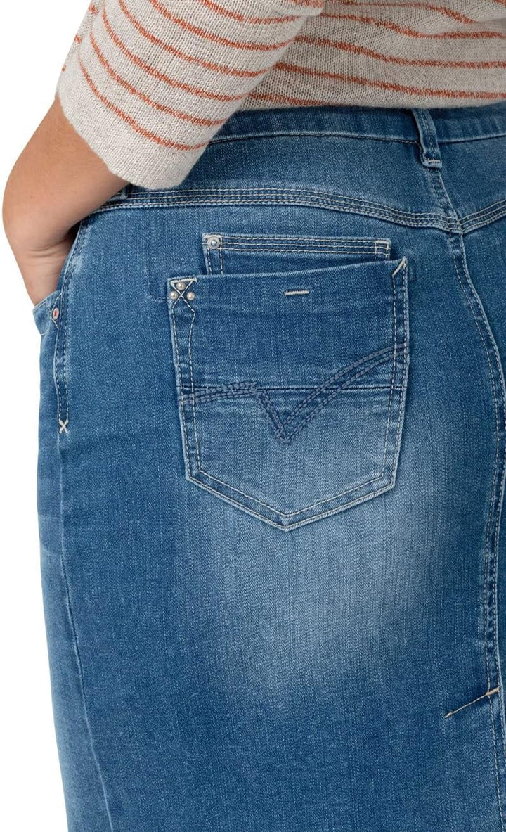 Timezone Damen Marahtz Skirt Rock 24W Smurf Blue Wash, 24W Smurf Blue Wash