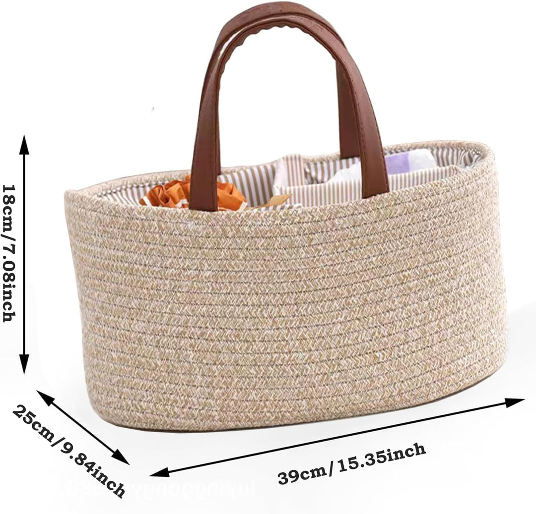 MCHERRY Baby Windel-Caddy, Windel-Organizer, stilvoller Kindergarten, Bohemian-Baumwollseil, Aufbewa