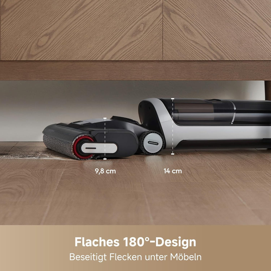 dreame H14 AE Nass- und Trockensauger, 18.000 Pa, Frischwasserrein., flach, Doppelkantenbür., 0 Vehe