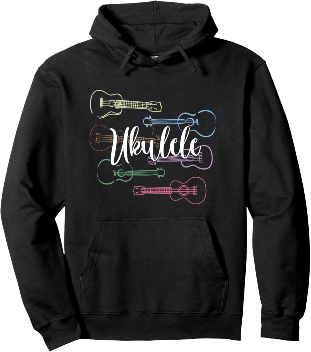 Ukulele Musikinstrument Musiker Uke Akustik Gitarrist Musik Pullover Hoodie