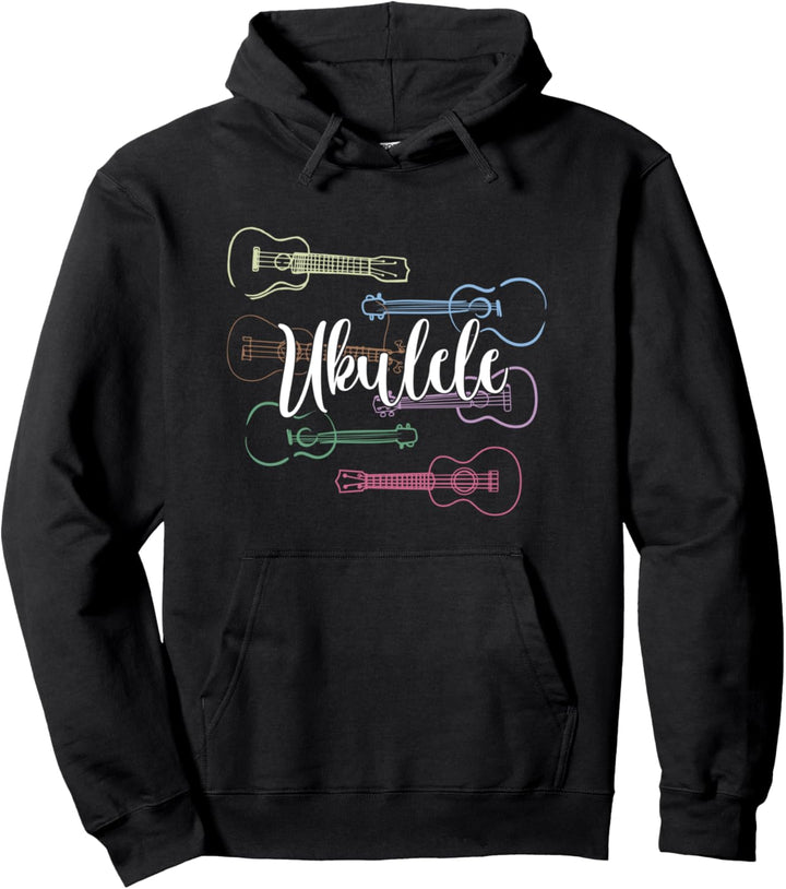 Ukulele Musikinstrument Musiker Uke Akustik Gitarrist Musik Pullover Hoodie