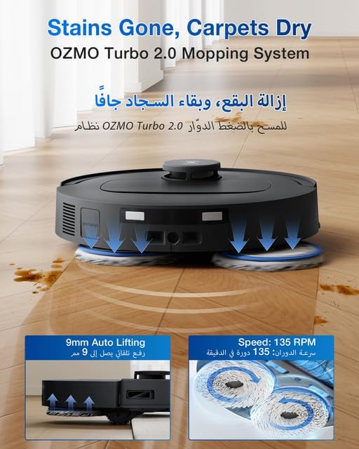 ECOVACS DEEBOT T30C Omni, Saugroboter mit Wischfunktion, 20.000 Pa, OZMO Turbo 2.0 Wischen, ZeroTang