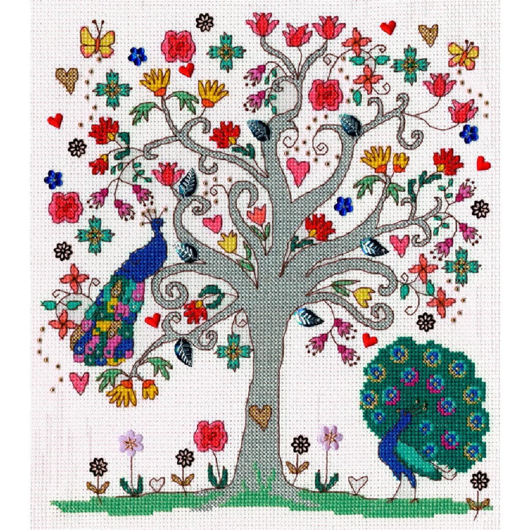 Bothy Threads Kreuzstich-Set "Liebe Sommer", 23x26cm, XKA11, Zählmuster