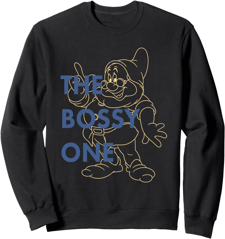 Disney Snow White Dwarf Bossy The Bossy One Outlined Sweatshirt
