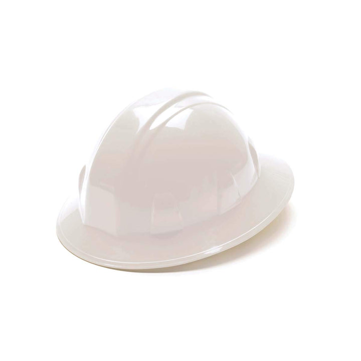 Pyramex SL Series Full Brim Hard Hat 4-Point Ratchet Suspension Weiss Standard, Wei&amp;