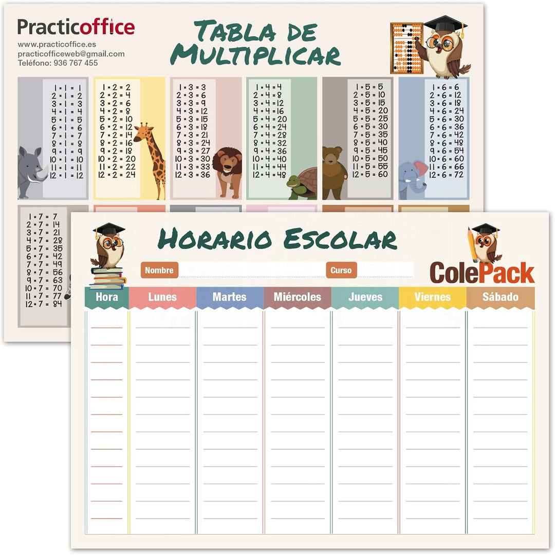 ColePack Kuru - Set aus Dreifach-Schulmappe mit 3 Reissverschlüssen und Schulbedarf der Top-Marken E