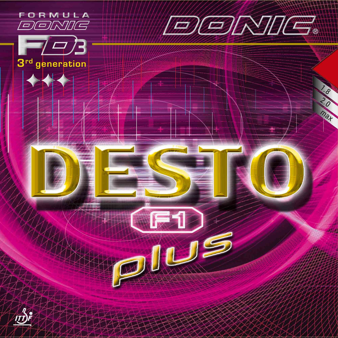 Donic Belag Desto F1 Plus rot 2,0 mm, rot 2,0 mm