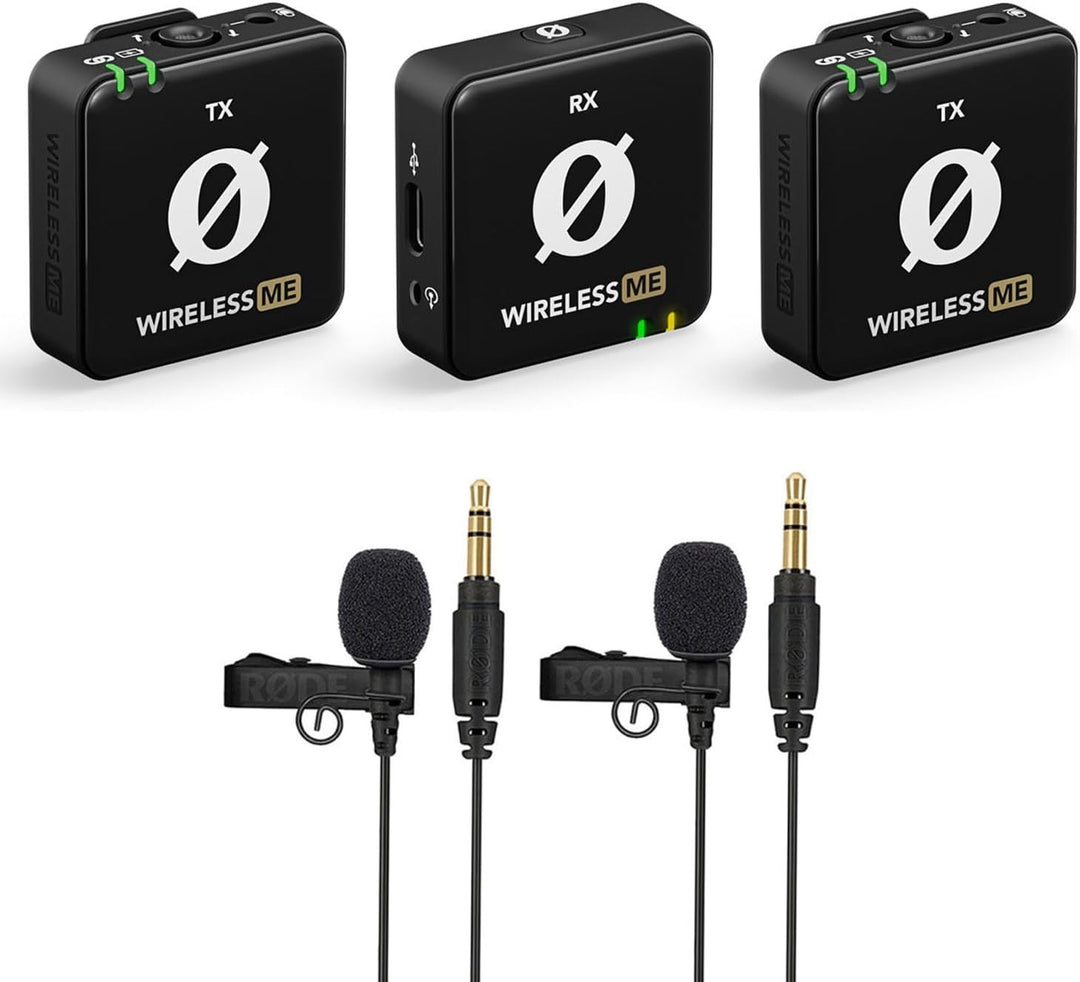 Rode Wireless ME Dual Mikrofon Funksystem + 2X Lavalier GO Ansteckmikrofon + keepdrum Mikrofasertuch