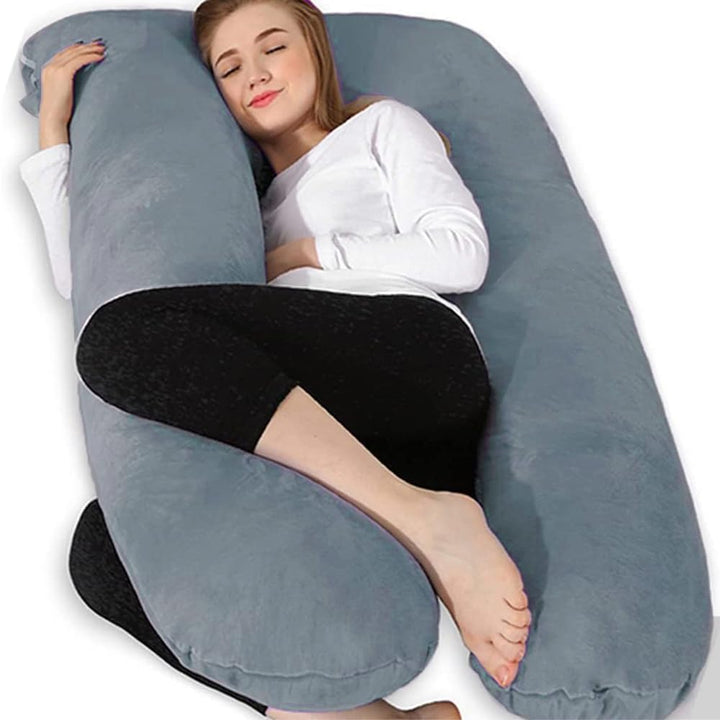 Chilling Home Schwangerschaftskissen, U Form Seitenschläferkissen mit Bezug U Kissen Stillkissen gro
