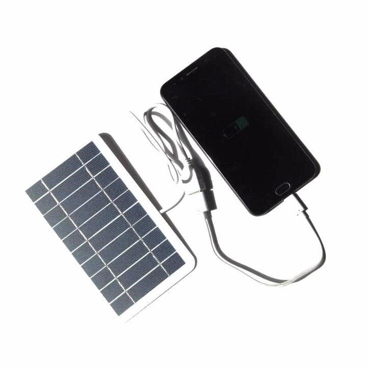 Irishom Solarpanel mit USB Anschluss 5W 5V Solar Ladegerät Unterwegs Handy Laden USB Solar Charger f