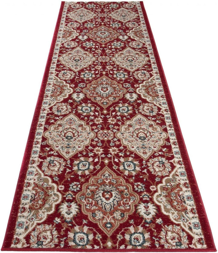 Carpeto Rugs Blumen Teppich Läufer Flur - Orientalisch Teppichläufer - Kurzflor, Weich - Flurläufer