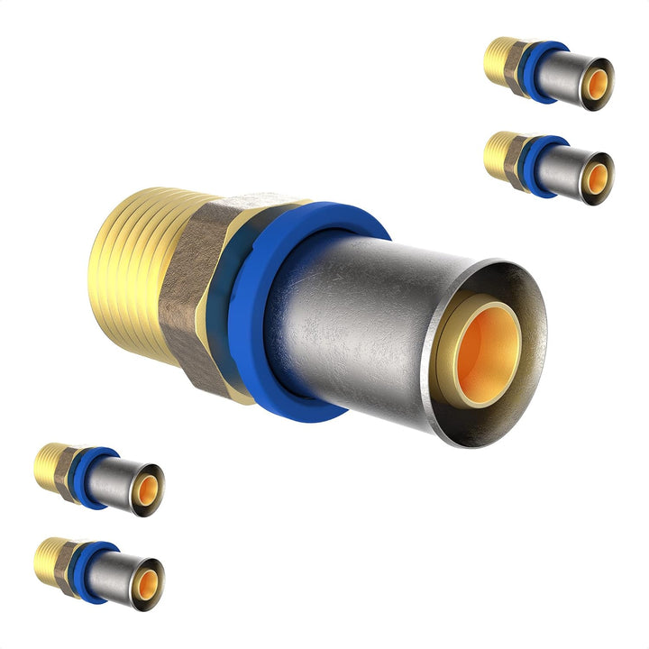 KIRCHHOFF | MSVR Rohr | 5er Set | Pressfitting 20 mm x 1/2" | Aluverbundrohr | für Heizung | Fussbod