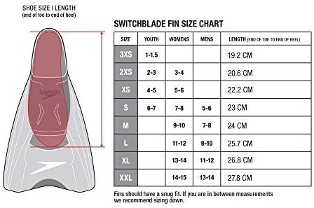 Speedo Switchblade Training-Schwimmflossen für Erwachsene, Unisex M - Men's Shoe size 7-8 | Women's