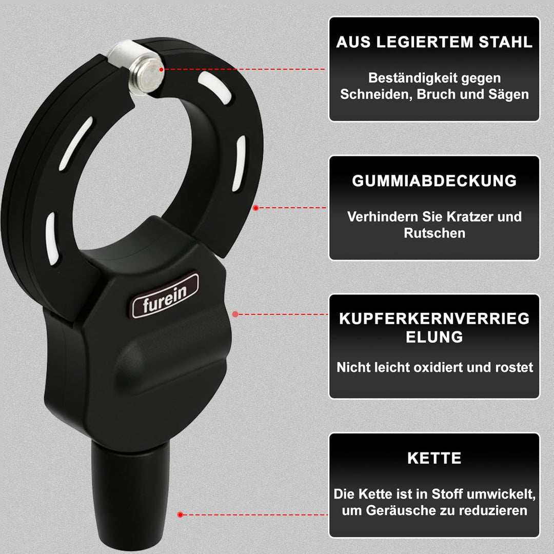 E Scooter Schloss,Mini Schloss für E Scooter,Diebstahlschutz Handschellenschloss,E Roller Schloss mi