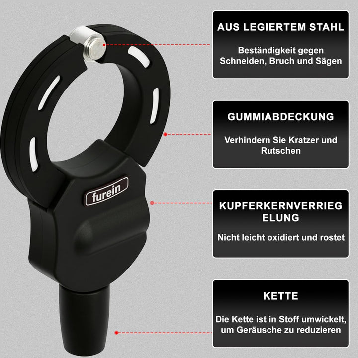 E Scooter Schloss,Mini Schloss für E Scooter,Diebstahlschutz Handschellenschloss,E Roller Schloss mi