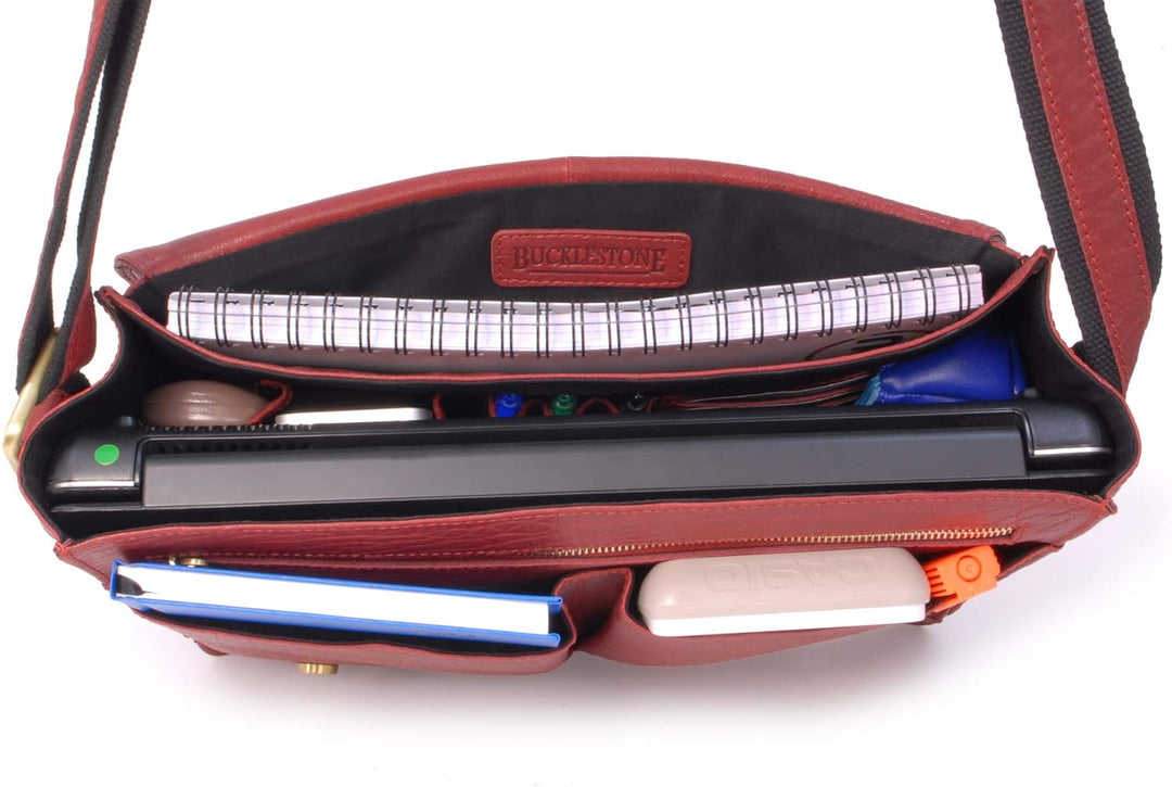 Bucklestone - Umhängetasche/Messenger/Schultertasche - Laptop/iPad/Tablet PC - Leder - LANCASTER (M)
