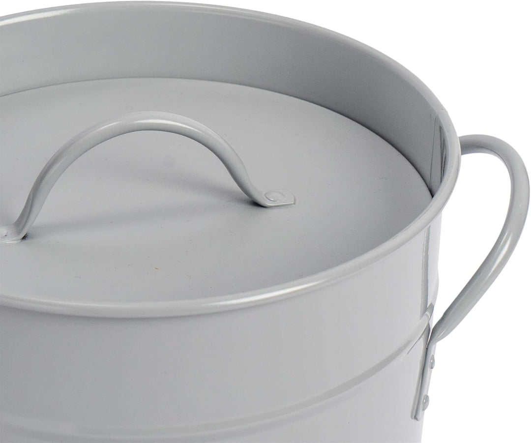 Harbour Housewares Vintage Metall Küchenkompostbehälter - Grau, Grau