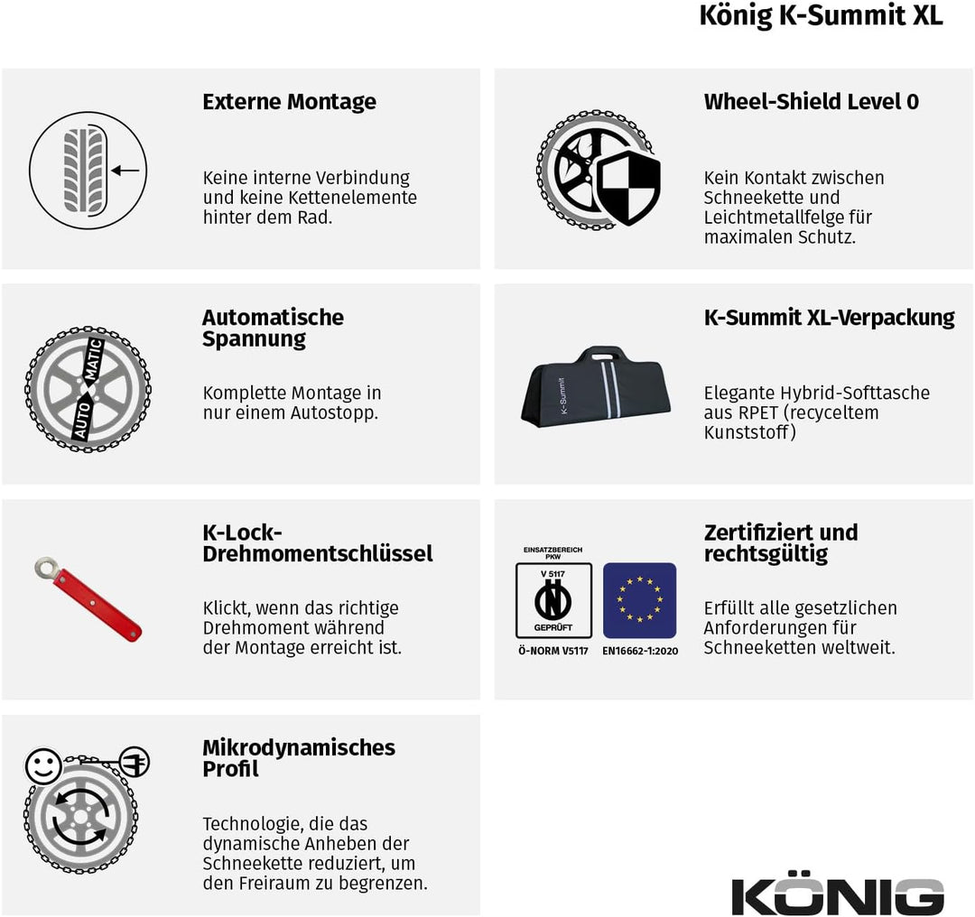 KÖNIG K-Summit XL K56 - Schneeketten, XL K56