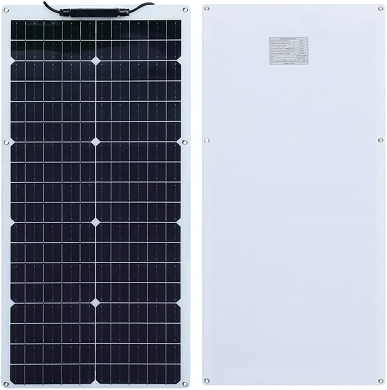 50W Solarpanel Flexibel 12V Monokristallines Solarpanel, Flexible Solarmodule mit Kabel für Wohnmobi