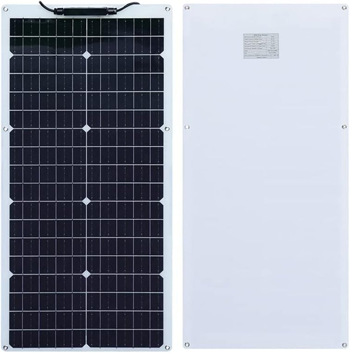 50W Solarpanel Flexibel 12V Monokristallines Solarpanel, Flexible Solarmodule mit Kabel für Wohnmobi