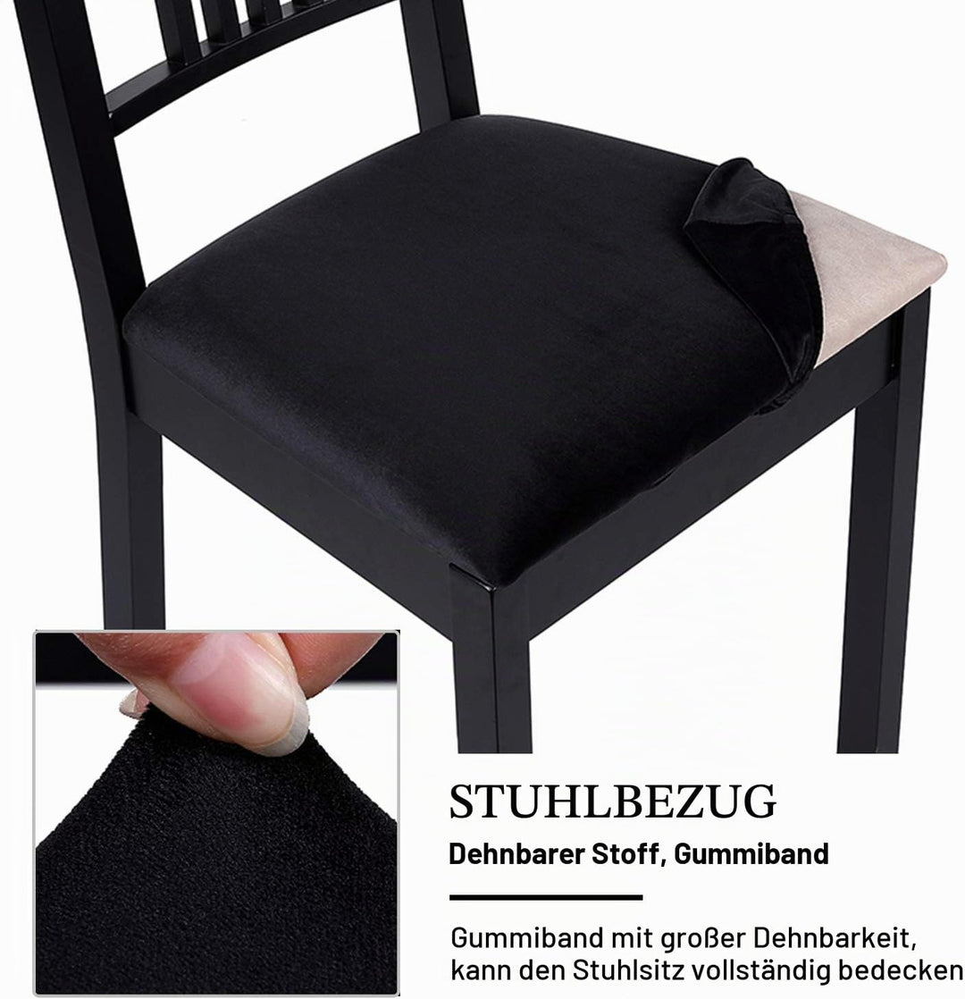 Homaxy Stuhlbezug Sitzfläche Samt Weich Sitzbezug Stuhl Stretch-sitzbezüge für Esszimmerstühle Abwas