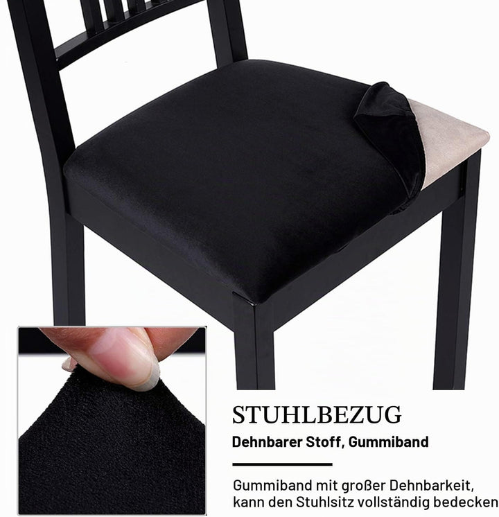 Homaxy Stuhlbezug Sitzfläche Samt Weich Sitzbezug Stuhl Stretch-sitzbezüge für Esszimmerstühle Abwas