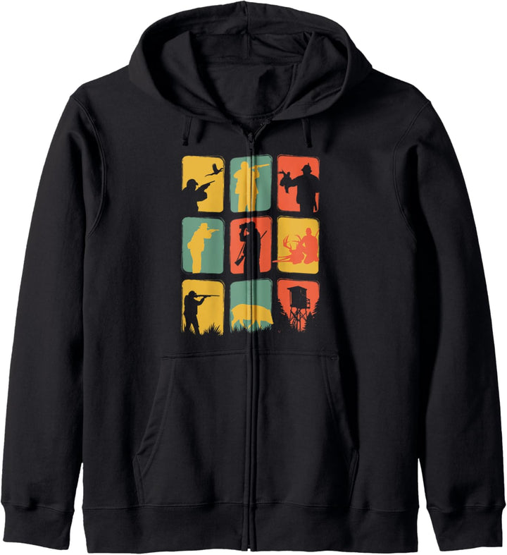 Jäger Vintage Jagen Retro Jagd Revier Treibjagd Hochsitz Kapuzenjacke