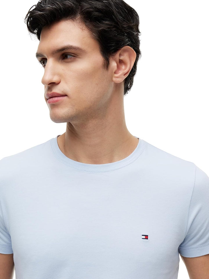 Tommy Hilfiger Herren Kurzarm T-Shirts XS Blue (Breezy Blue), XS Blue (Breezy Blue)
