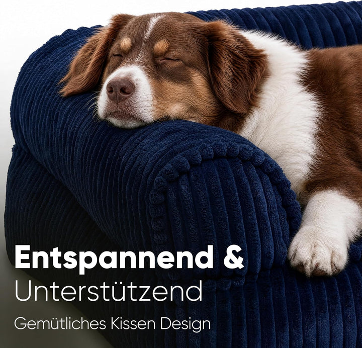 FUKUMARU Hundebett für grosse Hunde, Flauschiges &amp; Hundesofa mit wasserabweisender TPU-Schicht, Cord
