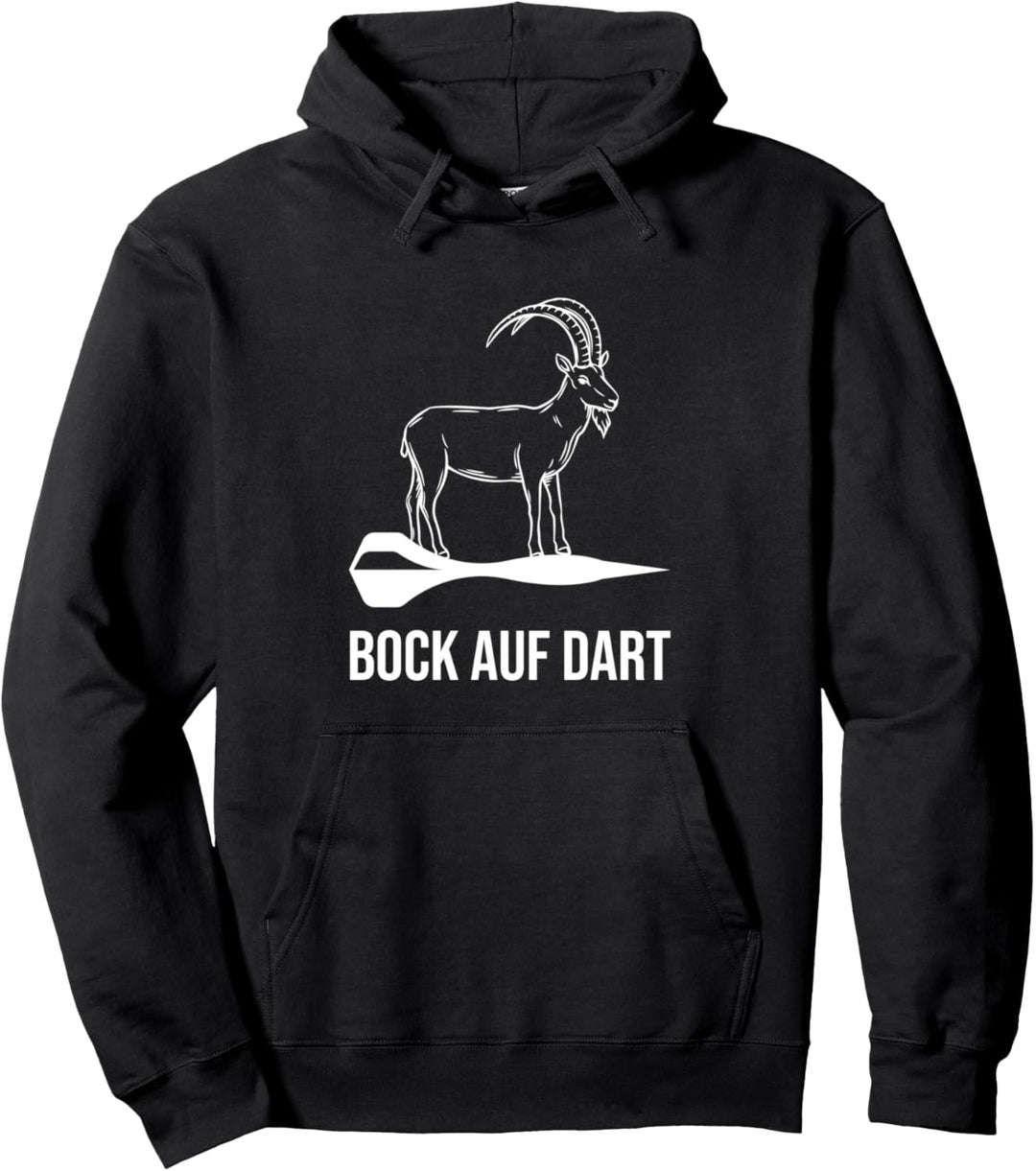 Bock auf Dart Steinbock Darts Spieler Dartpfeil Spruch Pullover Hoodie