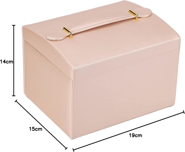 Juwelier Organizer Box, 3 Schichten Stauraum, PU -Ledermaterial mit Wichtigen Kleinen Schmuckschacht