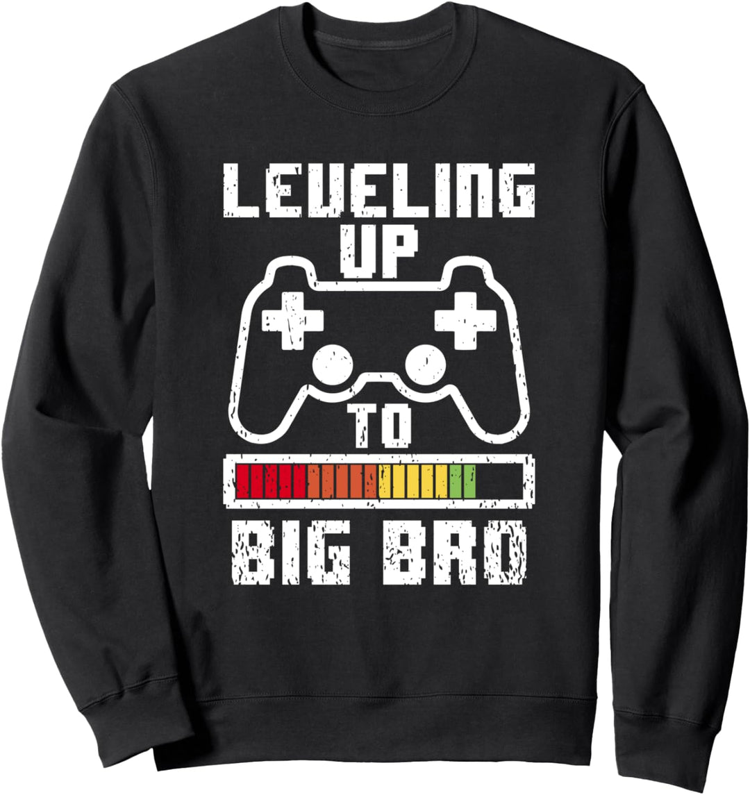 Leveling up to Big Bro - Bruder Geschenk für Gamer Junge Sweatshirt