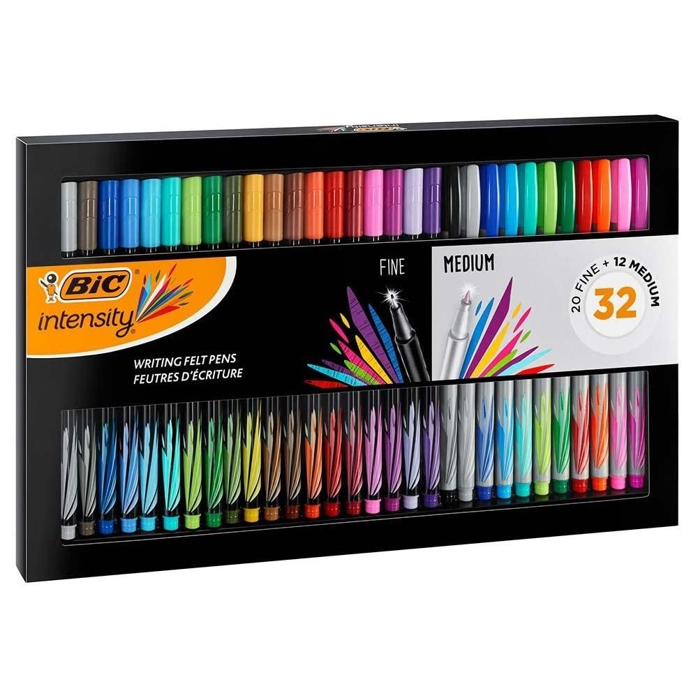 BIC Intensity Fineliner Filzstifte mit feiner und mittlerer Spitze für Bullet Journal & Mandala – 1