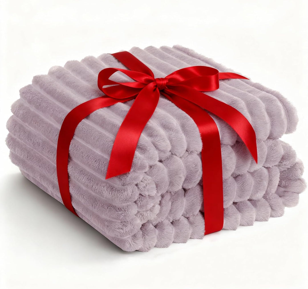 WAVVE Kuscheldecke Flauschig Decke - 150x200cm - Grauviolett - Weiche Flanell Fleecedecke, Sofadecke