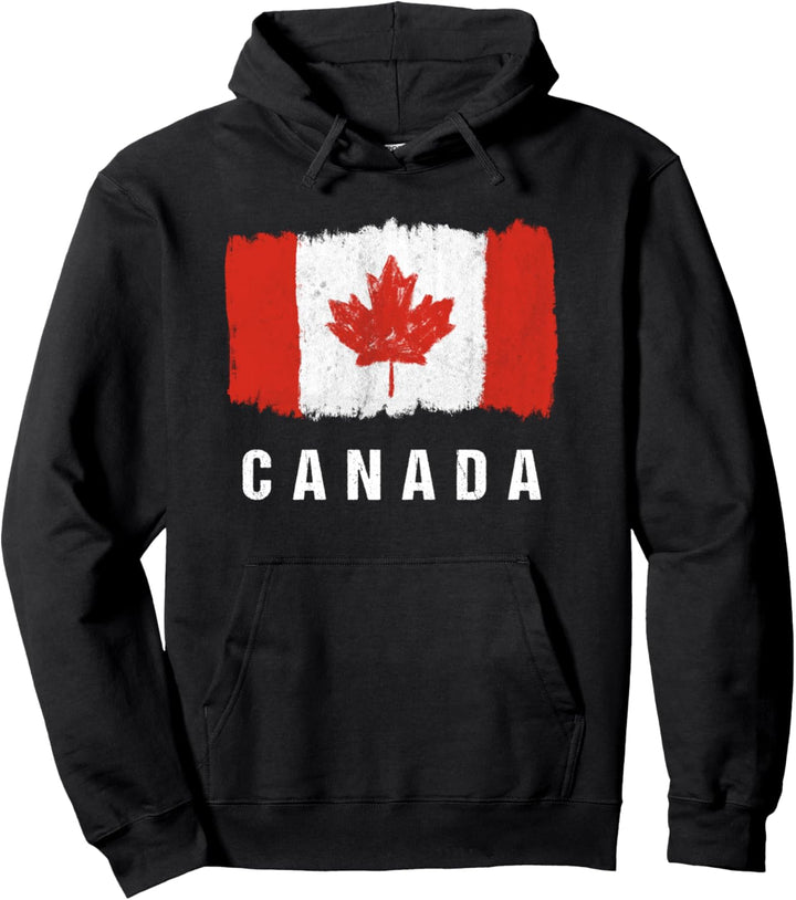 Gemalte Kanada Fahne / Kanadische Flagge Fan Geschenk Pullover Hoodie