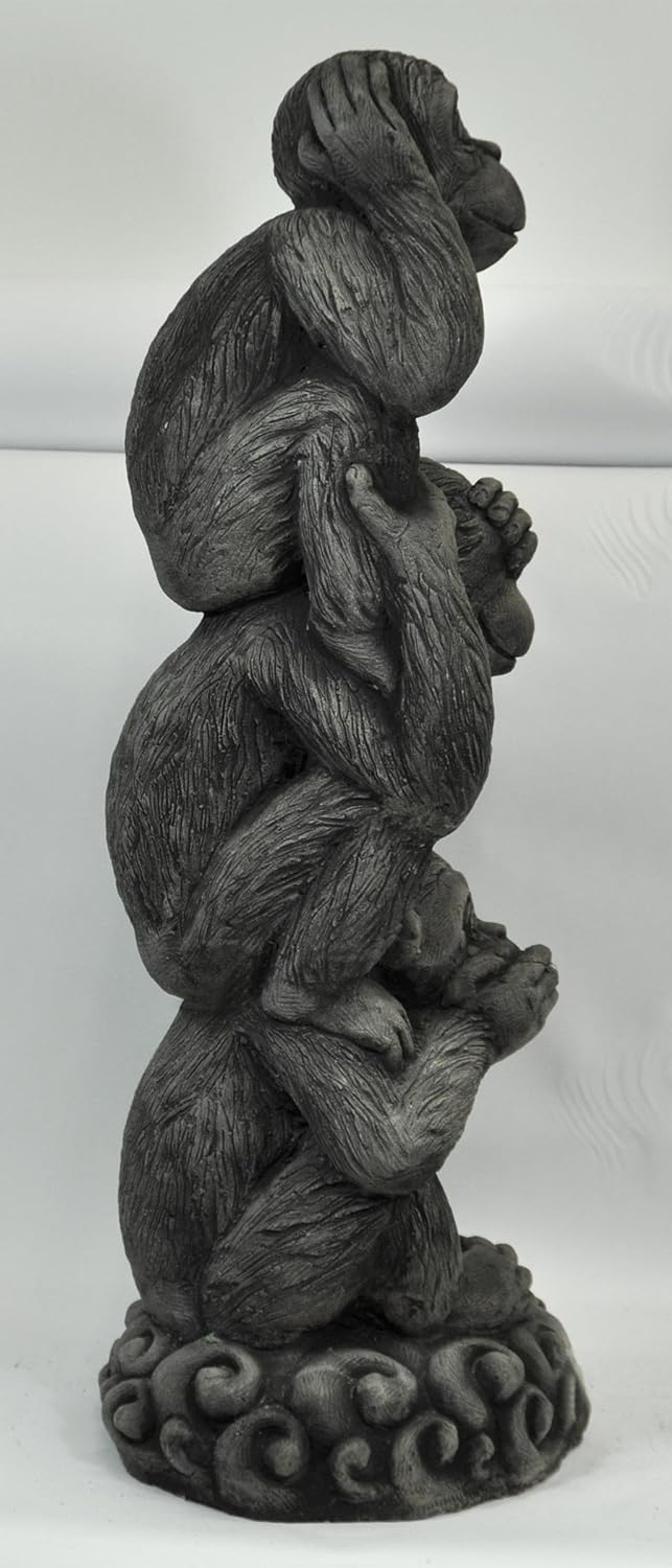 Thaiboo 3 Affen massiv Nichts sehen hören Sagen Glücksbringer Skulptur
