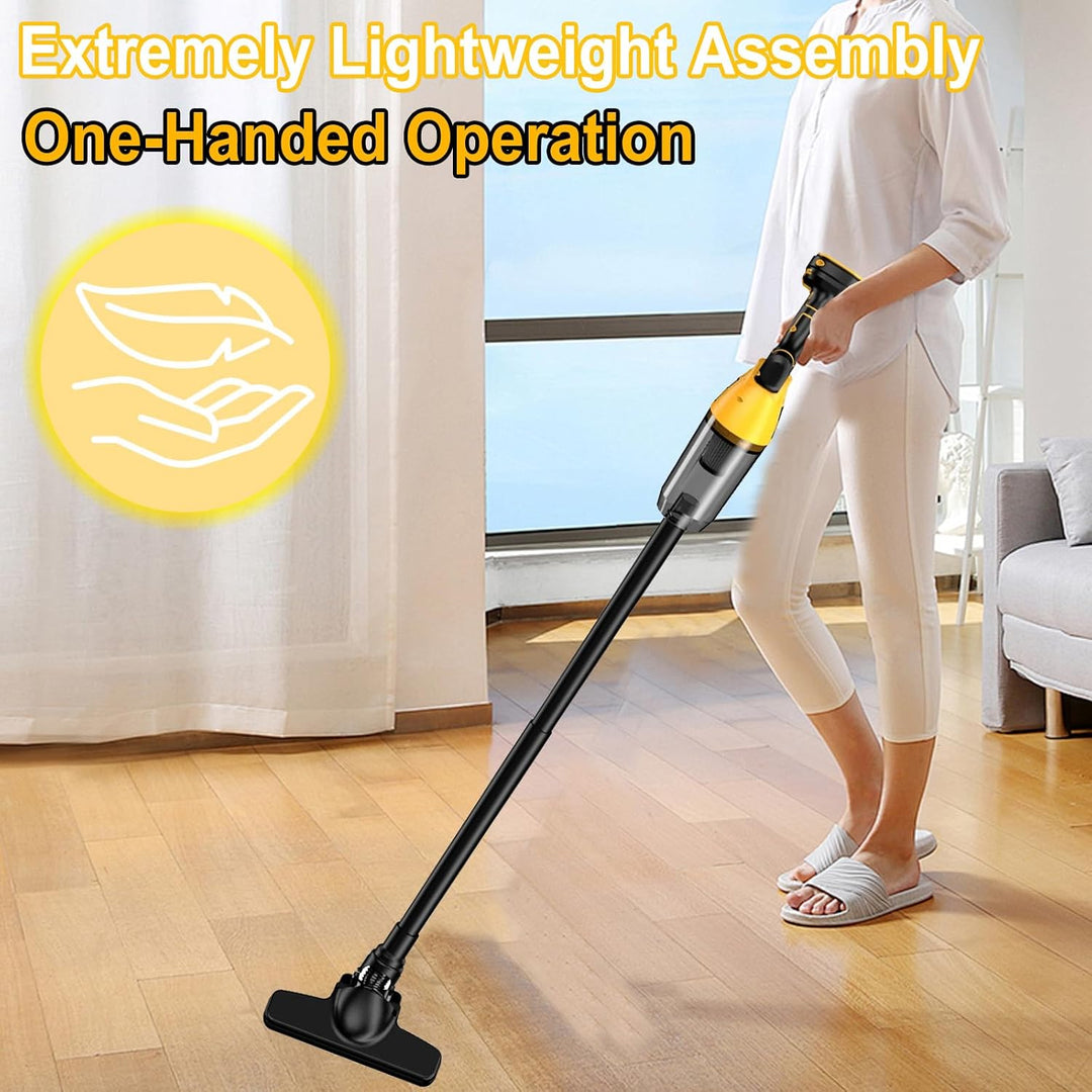 Akku Staubsauger kompatibel mit Dewalt 18V 20V,22000Pa Tragbar Handstaubsauger mit 4 Düsen und 600ml