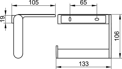 KEUCO Toilettenpapierhalter aus Metall Hochglanz-verchromt, Ablage, Anti-Rutsch-Einlage, WC-Rollenha
